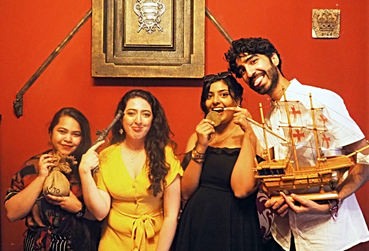 Tourists having fun in Dubrovnik playing the most popular escape game