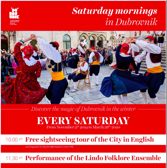 Saturday mornings in Dubrovnik is a free winter program organised by Dubrovnik Tourist Board